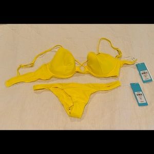 Beach Bunny Yellow Bikini. London style. NWT.